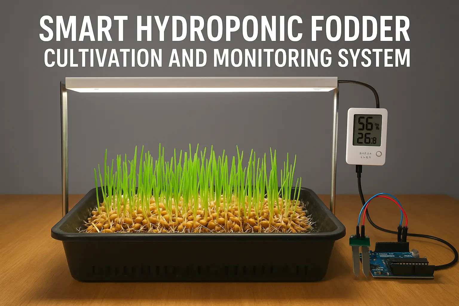 Smart Hydroponic Fodder Cultivation And Monitoring System